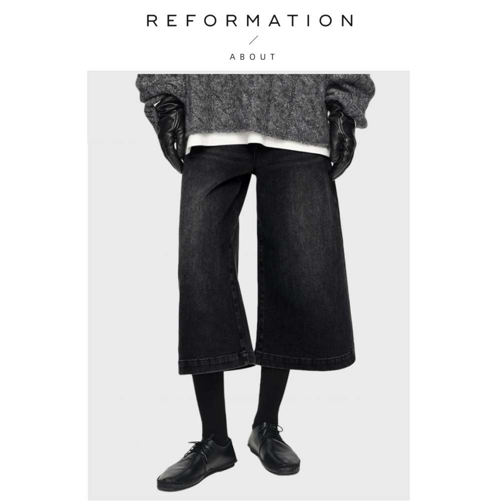 【现货】About Reformation褪色长绒棉廓形复古八分喇叭牛仔裤女,女装/女士精品,大码裤装,淘宝优惠券,粉丝福利购,淘宝优惠卷