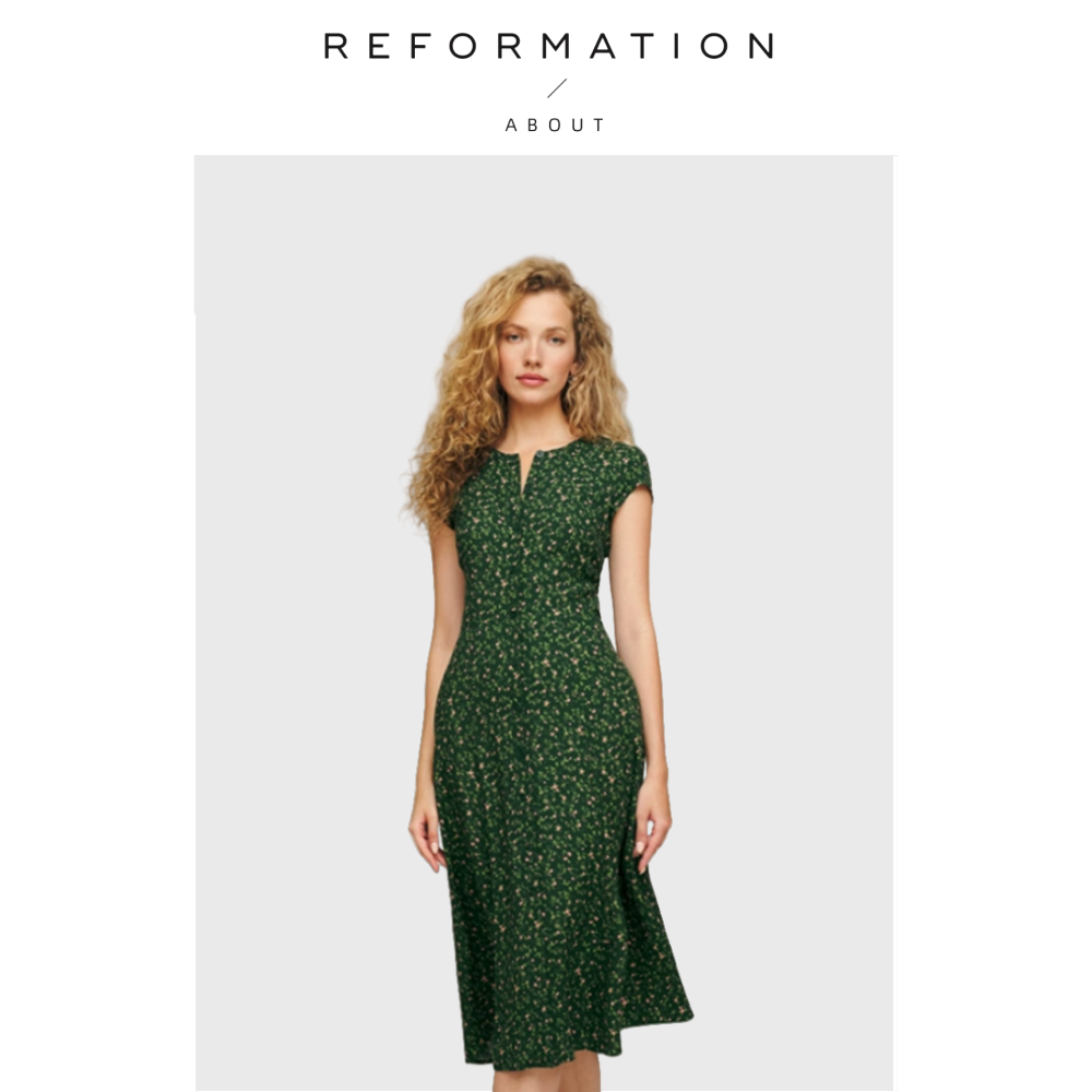 【现货】About Reformation连衣裙小众海边度假显瘦碎花高级气质