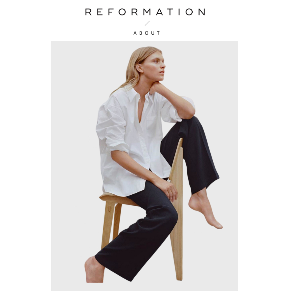 【现货】About Reformation经典衬衣宽松落肩廓形百搭长袖衬衫女