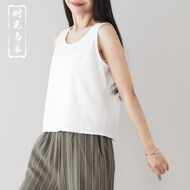 外穿纯棉己荷文艺小背心百搭
