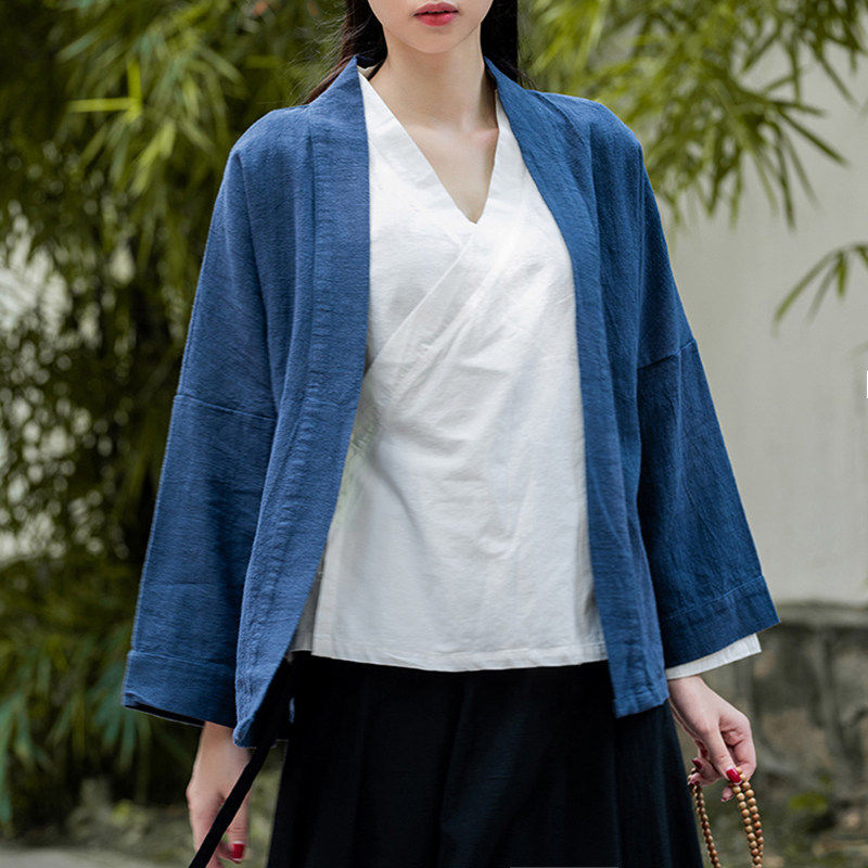 正品原创中国风棉麻复古女装国潮外套短款改良宋制汉服上衣女春秋,女装/女士精品,汉服上装,淘宝优惠券,粉丝福利购,淘宝优惠卷