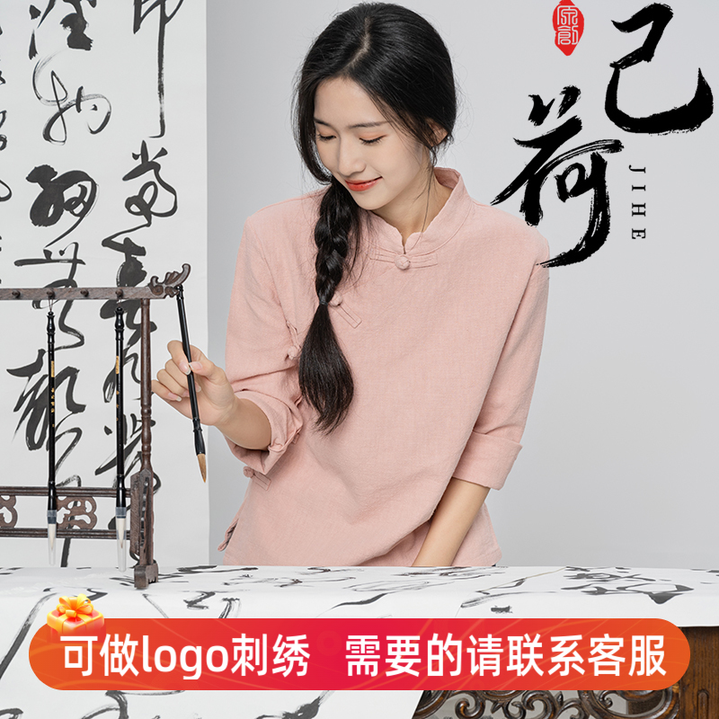 己荷亚麻2023春复古风