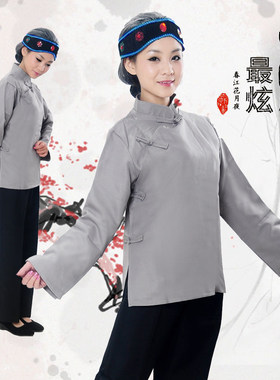 革命风老太太村姑假发套演出服