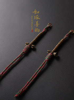 黄铜金刚铃杵手串侧挂件