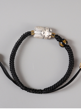 手工编制99足银知了手链 一鸣惊人手绳串男女 本命年饰品节日礼物