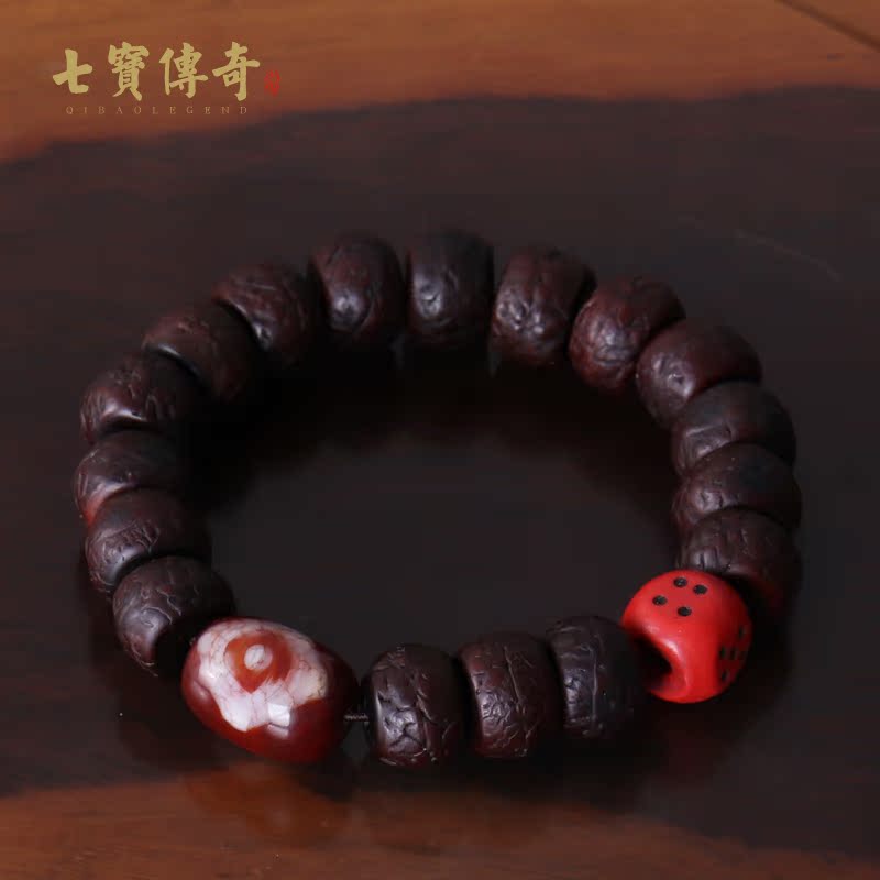 【一物一图】藏传老凤眼菩提子手串 西藏老天珠手链