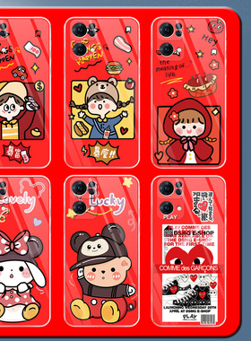 适用于OPPOPFDM00透明手机壳日韩嘻哈风Reno7Pro防滑软手机套耐脏