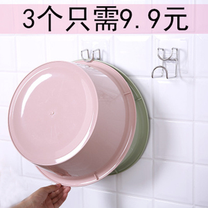 家用卫生间免打孔脸盆挂钩厨房菜板无痕粘粘钩浴室可挂式脸盆架子