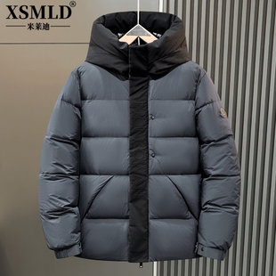 冬季黑武士羽绒服男士连帽加厚保暖面包服宽松男女白鹅绒情侣外套