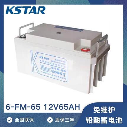 KSTAR科士达UPS不间断电源专用蓄电池6-FM-65铅酸免维护12V65AH