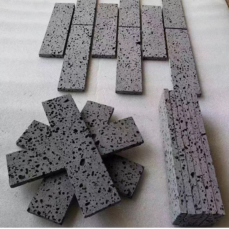 天然火山岩外墙砖板材黑洞石文化石瓷砖别墅院子地砖室外地铺石材