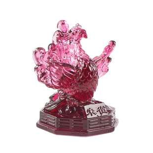玄众阁 琉璃朱雀缺火补火属性摆件五行属火浴火凤凰鸟吉祥物饰品