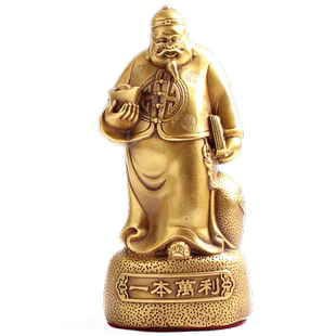 玄众阁 钱掌柜铜像账房先生摆件老财主工艺品地主金属钱老板饰品