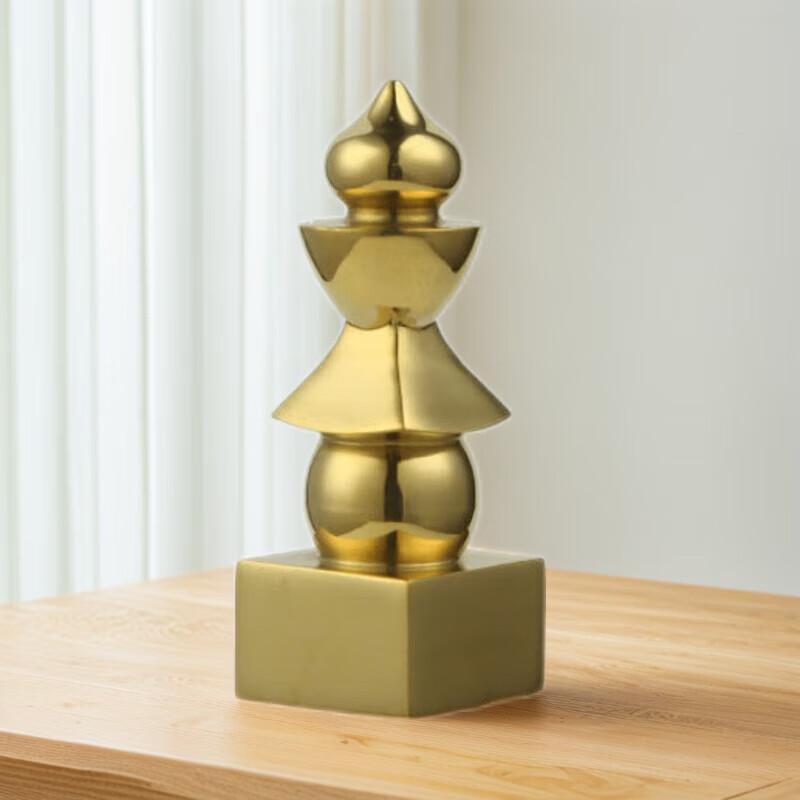 玄众阁 铜五轮塔摆件2025年本命年太岁塔藏式五色佛塔供养舍利塔