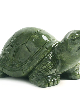 玄众阁 玉龟长寿龟摆件青玉龙龟鱼缸石雕乌龟黄玉金龟玉石石龟