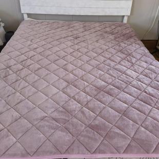 日单法兰绒床垫150x200 180x200cm防滑固定带 保暖可机洗可折叠