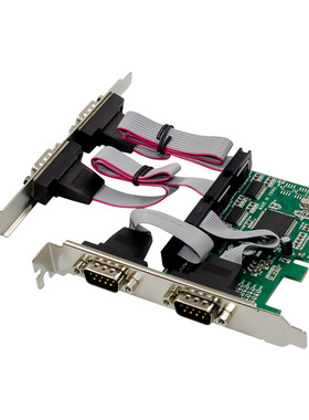 PCIE X1转4口DB9 RS232 4四串口卡 CH384L 工控机RS-232串口扩展