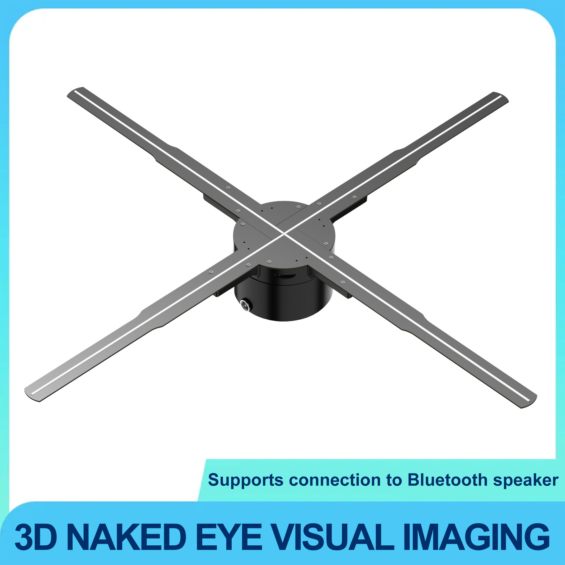 3d全息广告机722led灯珠旋转空中成像wifi控制展示全息风扇投影仪