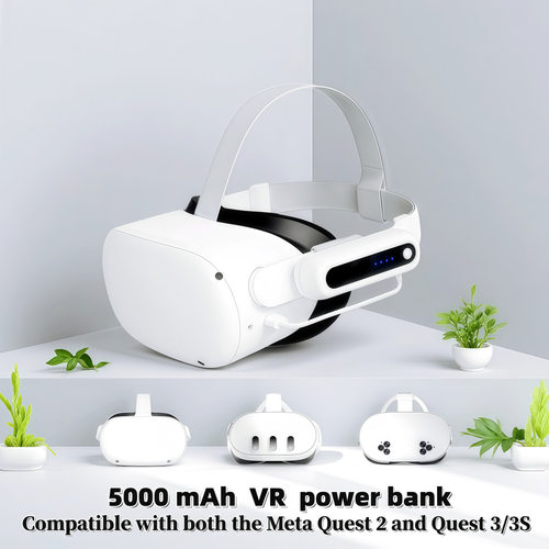 适用meta quest2/3/3s外挂充电宝续航电源VR头戴配件全兼容5000mA