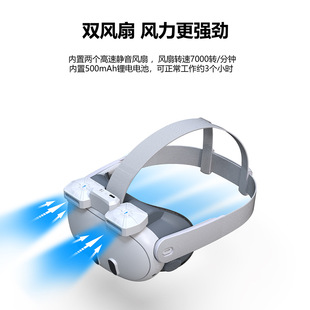 适配Meta quest3空气循环散热替换面罩quest 3防雾化磁吸防漏光