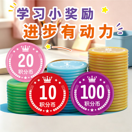 儿童课堂奖励积分币兑换卡定制
