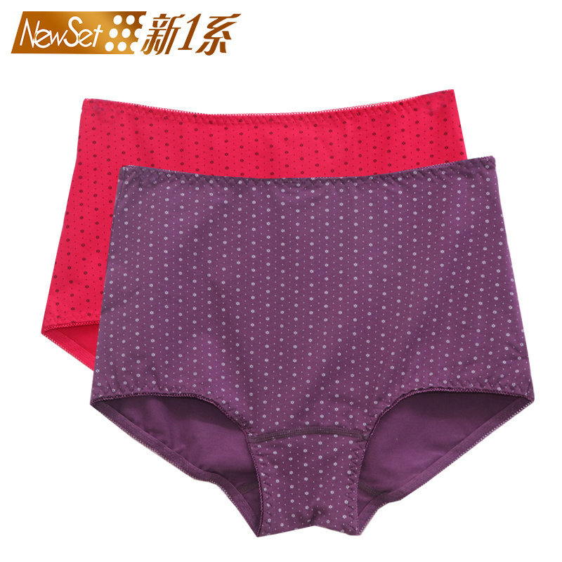 收腹新1系棉女提臀印花内裤