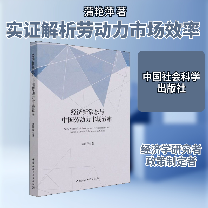 经济新常态与中国劳动力市场效率 中国社会科学出版社 蒲艳萍 著 金融 - 实物图