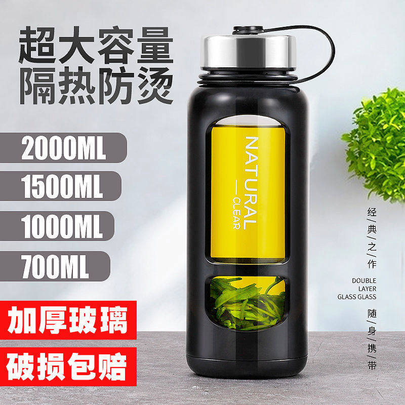 新款大容量耐高温加厚玻璃杯