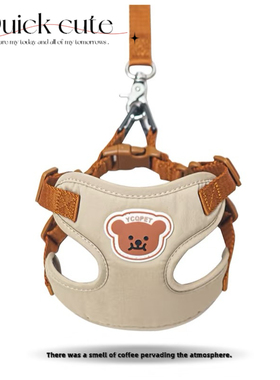 狗狗猫咪宠物胸背带小型挣脱外出背心比熊牵引绳遛狗链子绳子调节