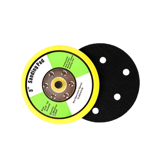 干磨机气动盘5寸6孔磨盘砂光机托盘打蜡机底盘吸盘气动打磨机粘盘