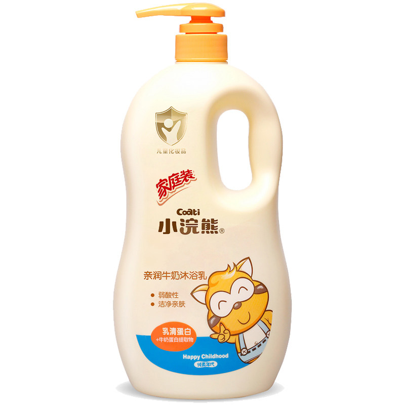 小浣熊儿童牛奶嫩肤沐浴乳温和配方家庭装乳清蛋白1.15L沐浴露液怎么看?