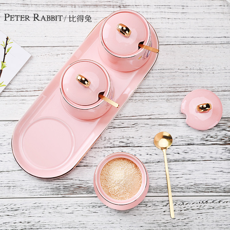 英国比得兔陶瓷调味罐套装家用厨房创意防潮调味盒味精盐糖罐带盖在类目 厨房/烹饪用具, 厨用小工具/厨房储物, 储物瓶罐/厨房储物器皿, 调味瓶罐中 - 来自Buy2taobao.com提供专业的淘宝代购服务