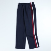 加绒校服裤 两条杠红白条秋冬款 直筒 深藏青色中小学生藏蓝校裤 校裤