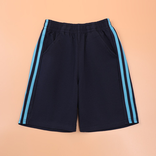 儿童校服短裤藏青色夏季男女童运动裤五分裤中小学生宽松休闲裤子