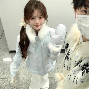 小个子年潮2026棉衣新款冬季韩系修身棉服女气质羽绒排骨保暖收腰