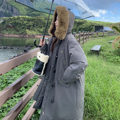 派女韩系好看冬季克服冬装超2025加厚羽绒棉服外套中长款新款棉袄