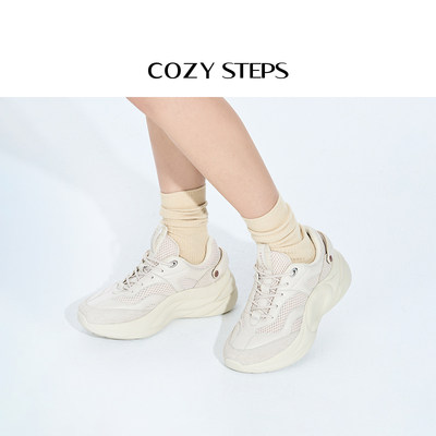 COZY STEPS可至春季新款网面透气复古运动鞋百搭老爹鞋女款 5175