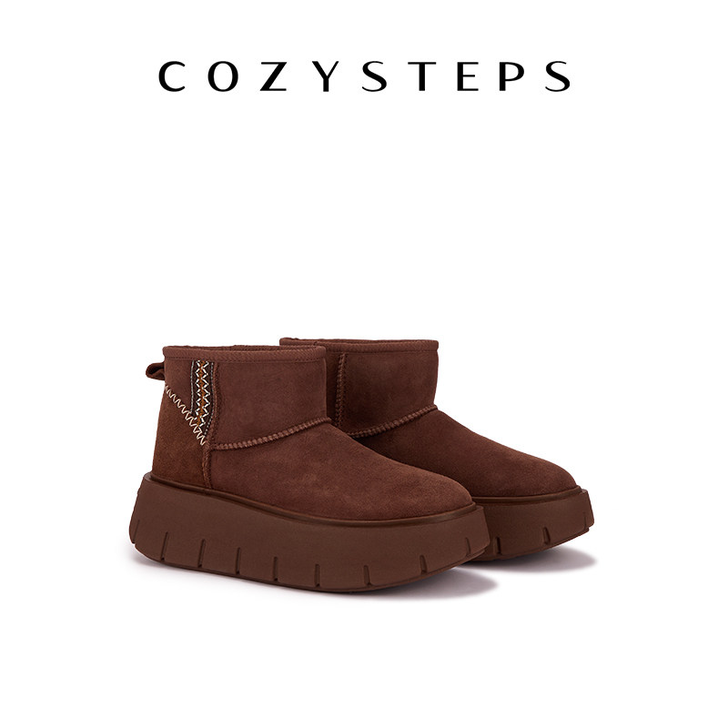COZY STEPS 游牧风厚底饼干雪地靴保暖经典毛毛鞋防滑26秋冬新品