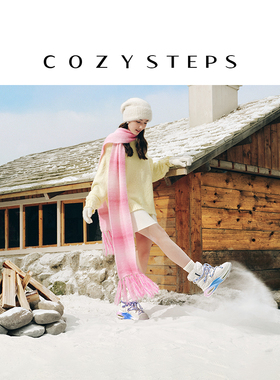 COZY STEPS可至新款防滑厚底加绒雪地靴时尚舒适休闲太空鞋  8123