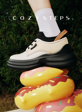 COZY STEPS可至春季时尚软底舒适女款休闲鞋厚底增高设计款贝果鞋