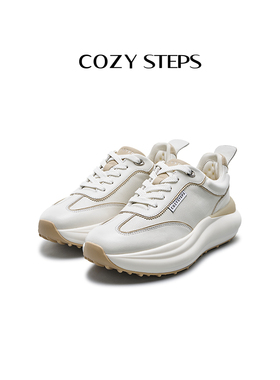 COZY STEPS可至春新时尚女士休闲鞋厚底增高百搭圆头舒适运动鞋