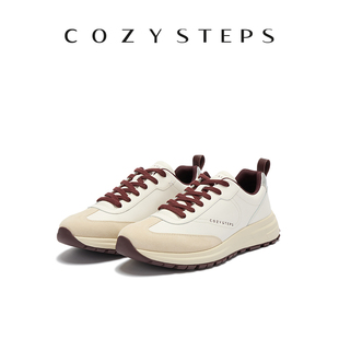 COZY STEPS可至26春新年系列复古休闲男鞋牛皮轻奢阿甘德训跑鞋