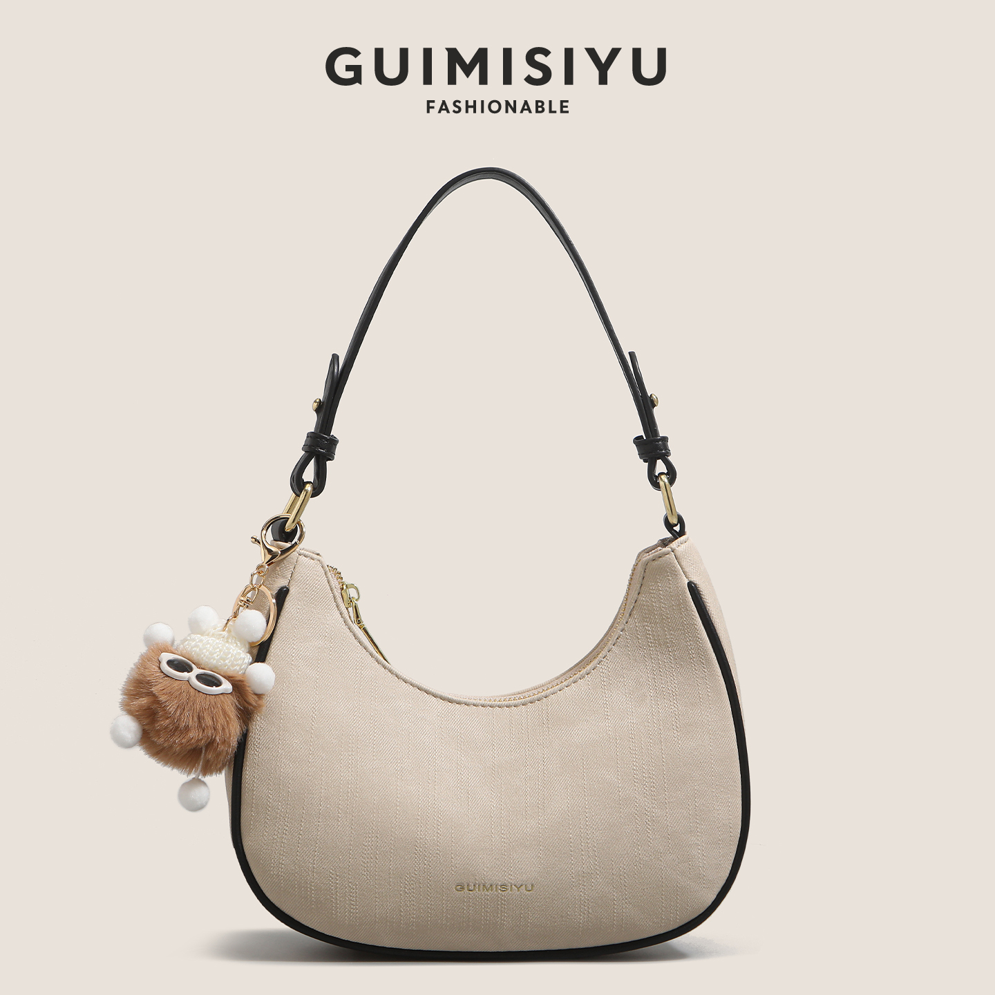 闺蜜私语新款腋下手提月牙包