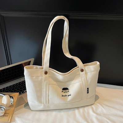 可装a4平板加厚帆布拉链包托特包