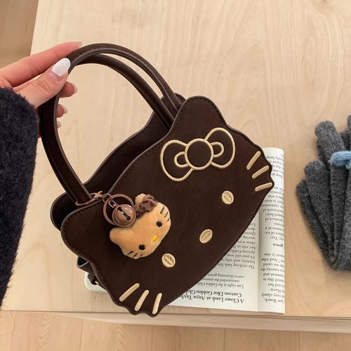 可爱刺绣kt手提小包卡通斜挎包女