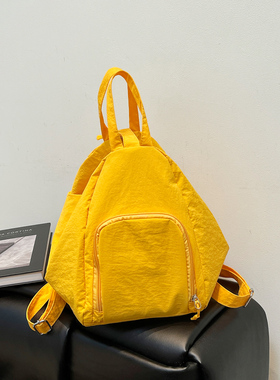 一包多背小众设计双肩包包女运动轻便斜挎托特包外出通勤健身背包