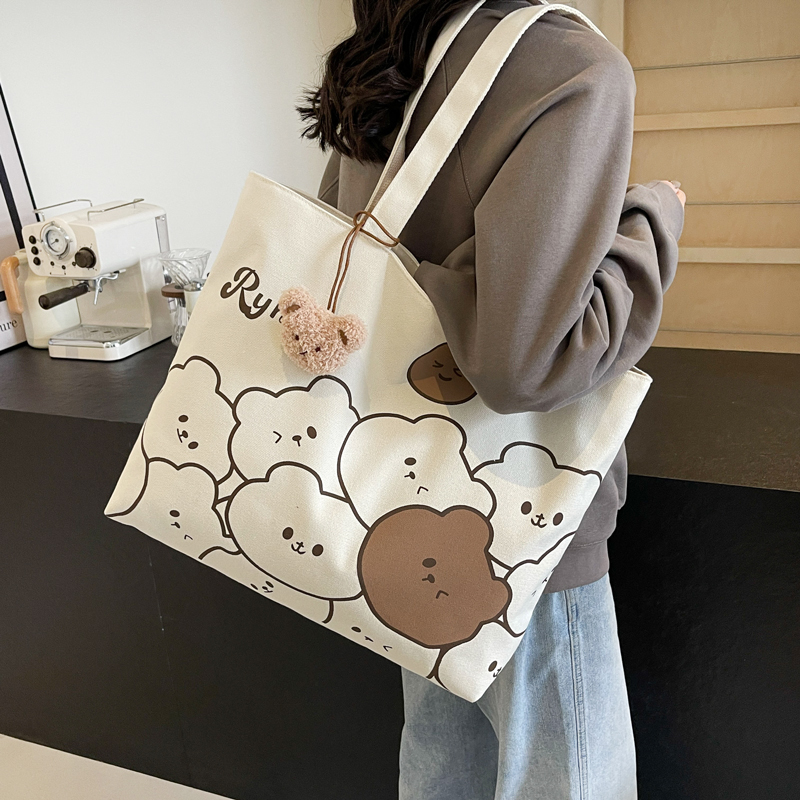 帆布包大容量手提袋托特包卡通夏