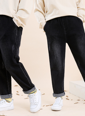 胖女童柔软牛仔裤加肥加大码儿童宽松裤子大童春秋胖女孩长裤