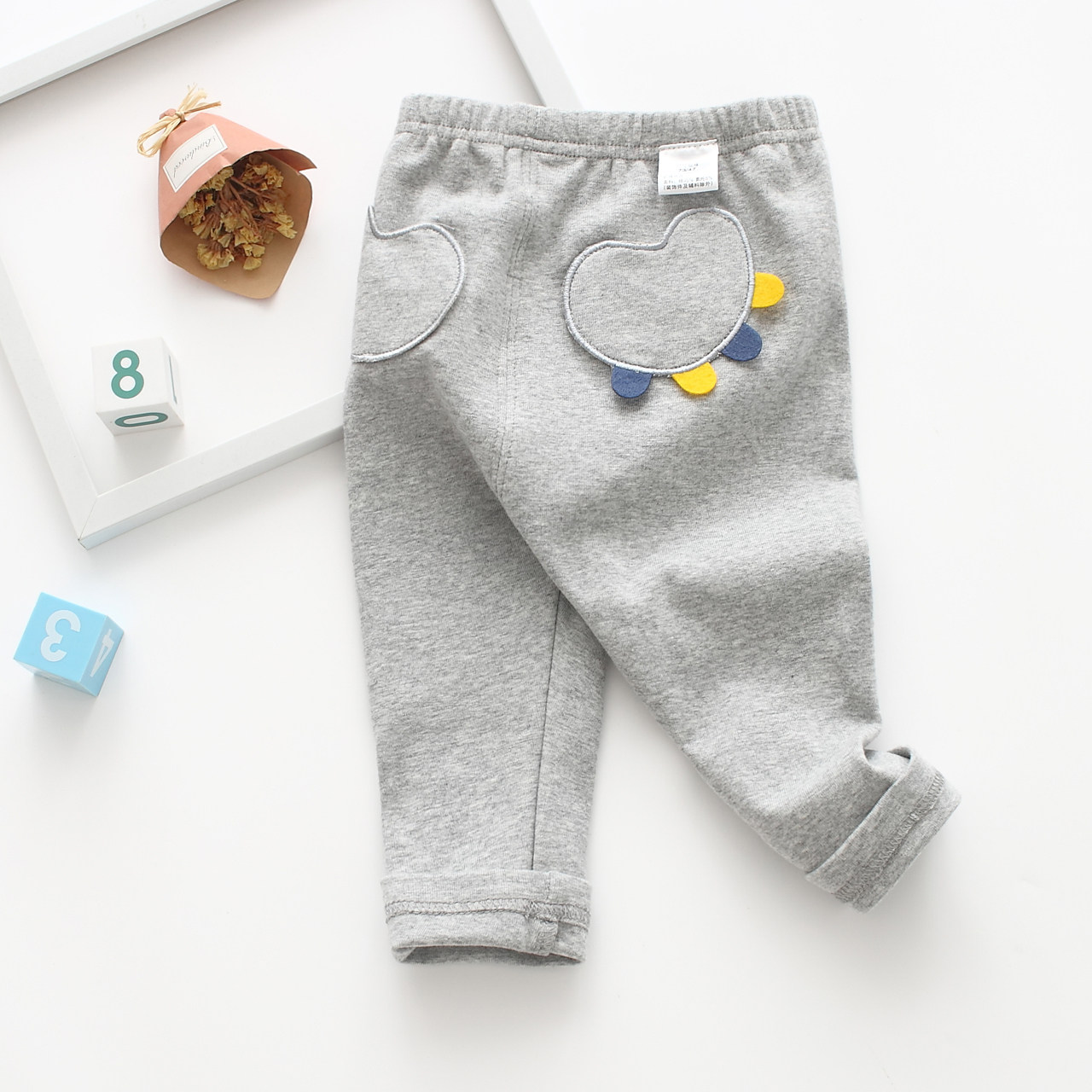 春秋装女宝宝外穿打底裤婴幼儿纯棉休闲长裤开档童洋气薄款0-3岁2