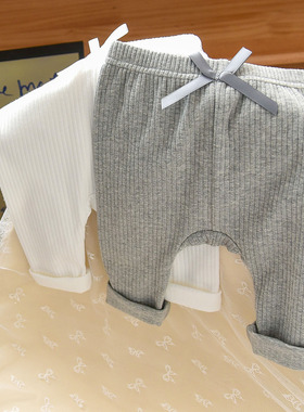 春秋女宝宝纯棉婴儿外穿洋气弹力打底长裤大屁屁PP0-1岁2男童休闲